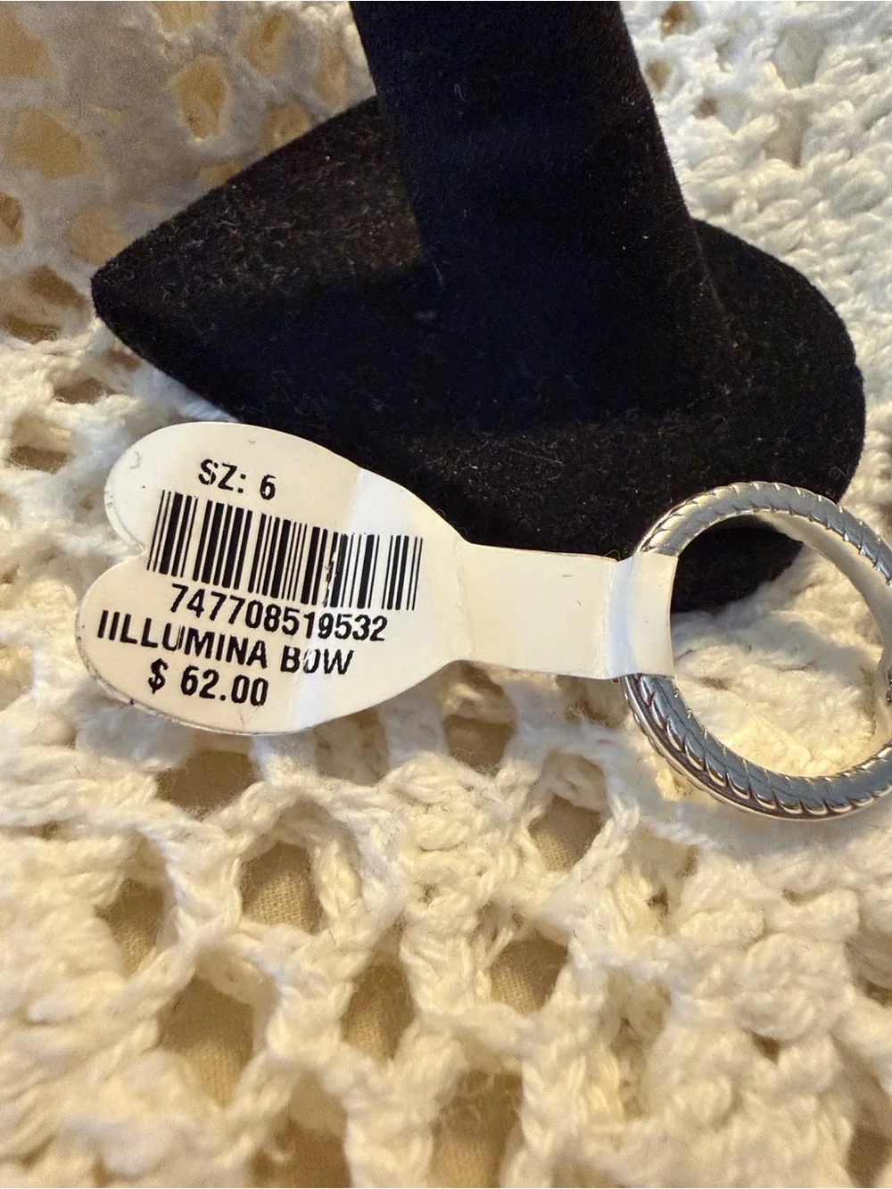 Brighton Silver Crystal Pave Disc Stackable Ring - Picture 11 of 12